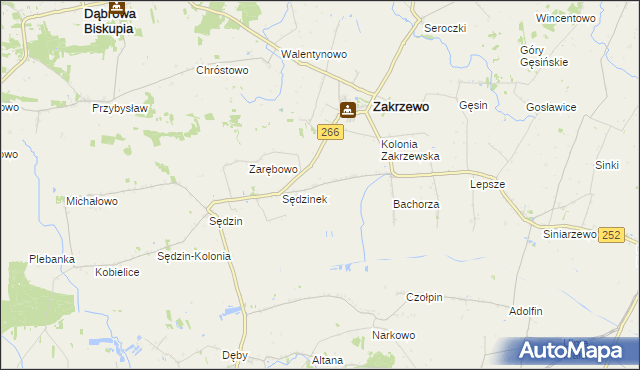 mapa Kuczkowo, Kuczkowo na mapie Targeo