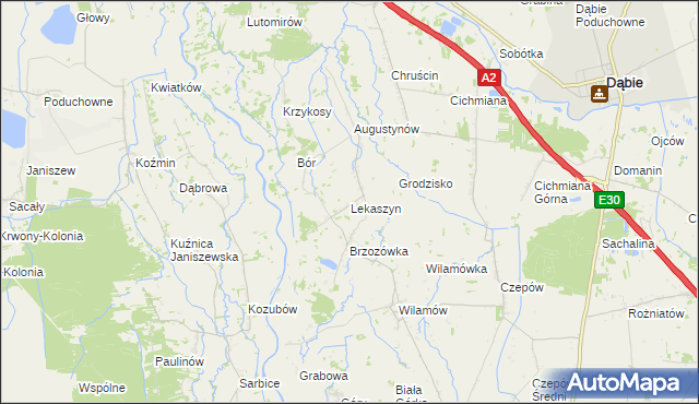 mapa Lekaszyn, Lekaszyn na mapie Targeo