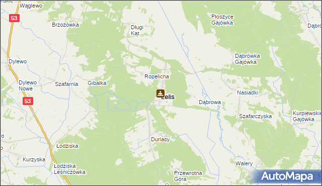 mapa Lelis, Lelis na mapie Targeo