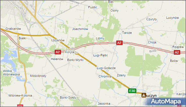 mapa Ługi-Rętki, Ługi-Rętki na mapie Targeo