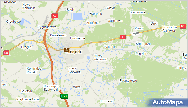 mapa Nowy Garwarz, Nowy Garwarz na mapie Targeo