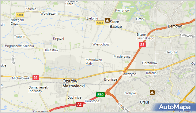 mapa Piotrkówek Duży, Piotrkówek Duży na mapie Targeo