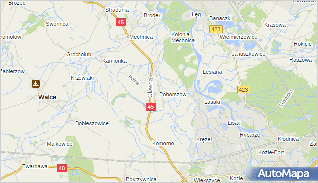 mapa Poborszów, Poborszów na mapie Targeo