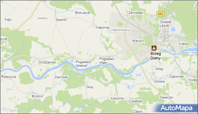 mapa Pogalewo Małe, Pogalewo Małe na mapie Targeo