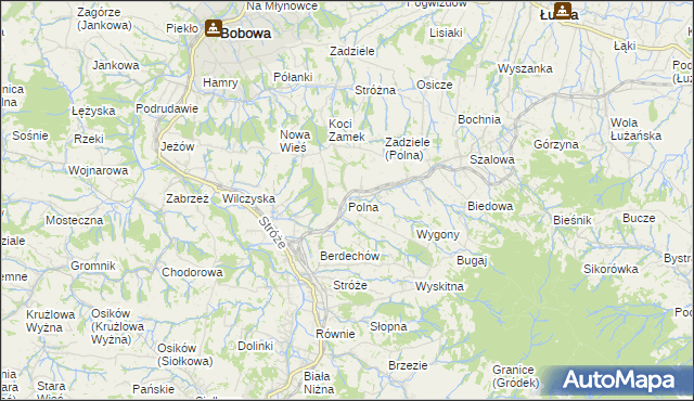 mapa Polna, Polna na mapie Targeo