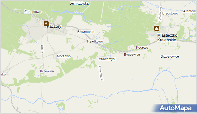 mapa Prawomyśl, Prawomyśl na mapie Targeo