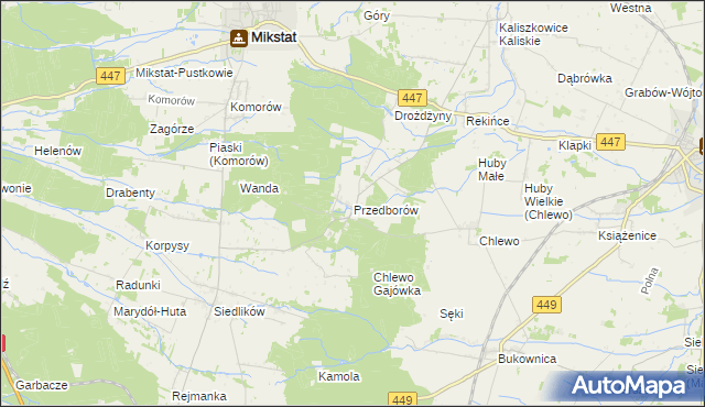 mapa Przedborów, Przedborów na mapie Targeo