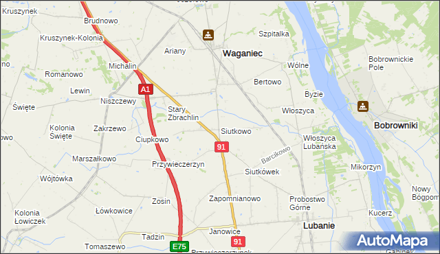 mapa Siutkowo, Siutkowo na mapie Targeo