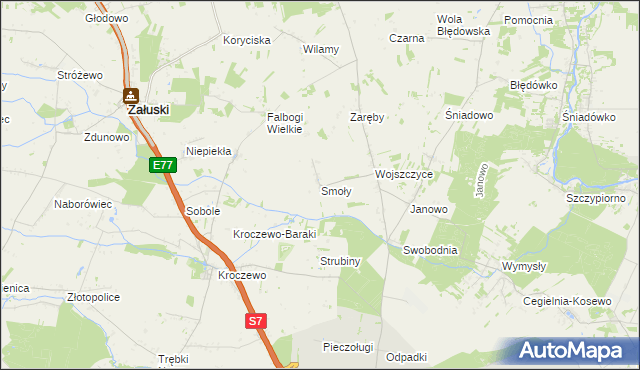 mapa Smoły, Smoły na mapie Targeo