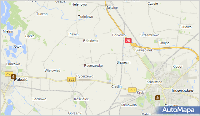 mapa Sójkowo gmina Inowrocław, Sójkowo gmina Inowrocław na mapie Targeo