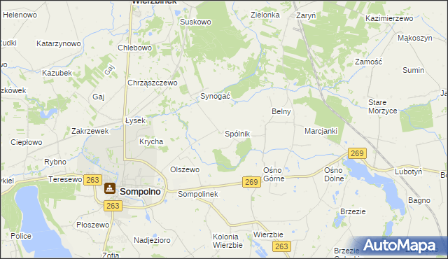 mapa Spólnik, Spólnik na mapie Targeo