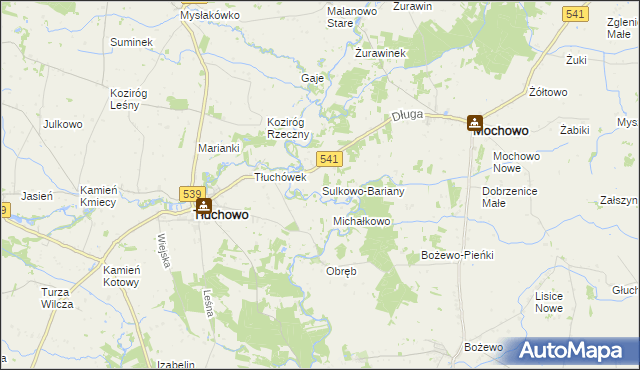 mapa Sulkowo-Bariany, Sulkowo-Bariany na mapie Targeo