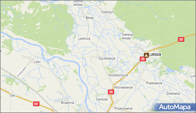 mapa Szydłowice, Szydłowice na mapie Targeo