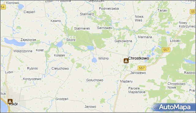 mapa Wildno, Wildno na mapie Targeo