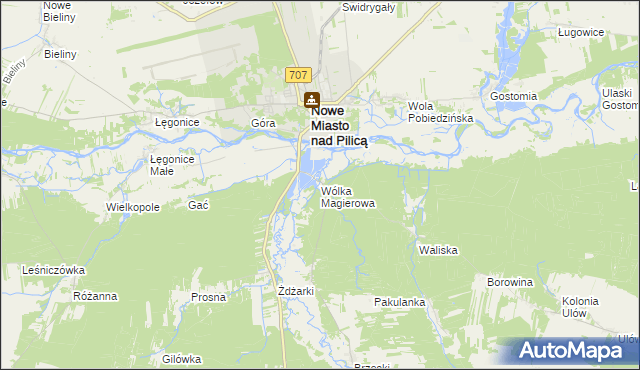 mapa Wólka Magierowa, Wólka Magierowa na mapie Targeo