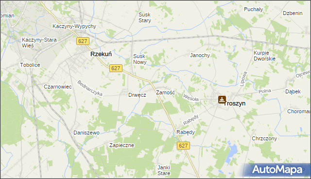 mapa Zamość gmina Troszyn, Zamość gmina Troszyn na mapie Targeo
