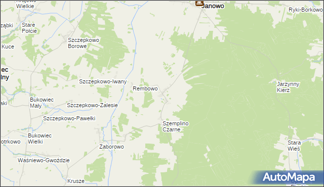 mapa Zembrzus-Mokry Grunt, Zembrzus-Mokry Grunt na mapie Targeo