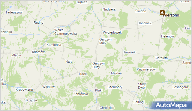 mapa Zimnowoda gmina Kałuszyn, Zimnowoda gmina Kałuszyn na mapie Targeo