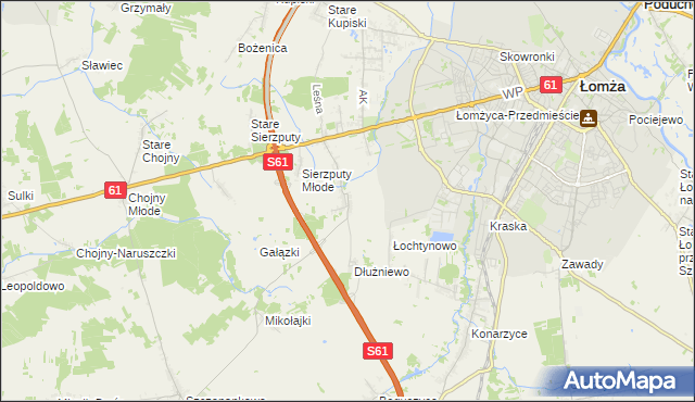 mapa Jarnuty gmina Łomża, Jarnuty gmina Łomża na mapie Targeo