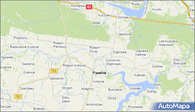 mapa Pisarka, Pisarka na mapie Targeo