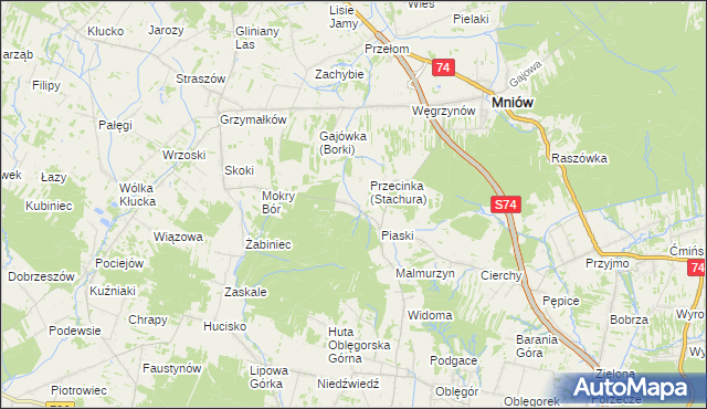 mapa Stachura, Stachura na mapie Targeo
