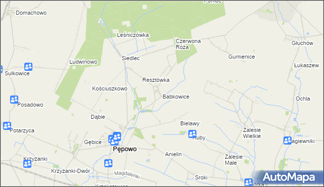 mapa Babkowice, Babkowice na mapie Targeo