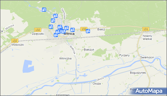 mapa Białczyk, Białczyk na mapie Targeo