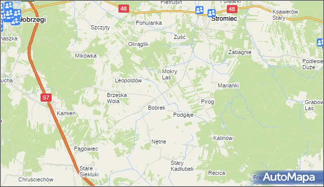 mapa Bobrek-Kolonia, Bobrek-Kolonia na mapie Targeo