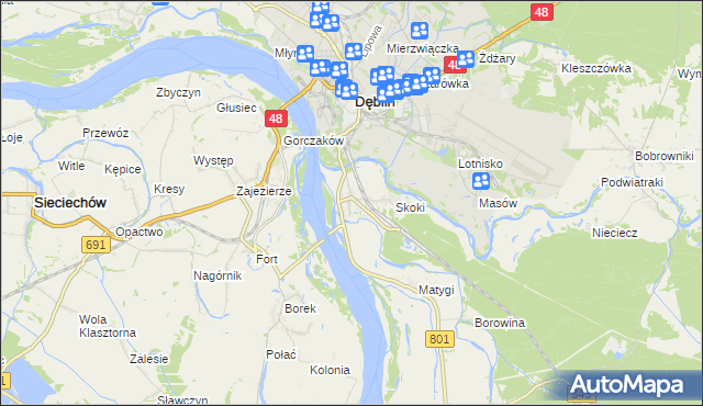 mapa Borowa gmina Puławy, Borowa gmina Puławy na mapie Targeo