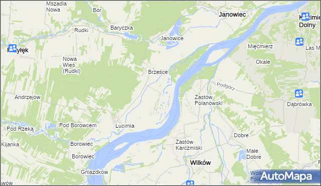 mapa Brześce-Kolonia, Brześce-Kolonia na mapie Targeo