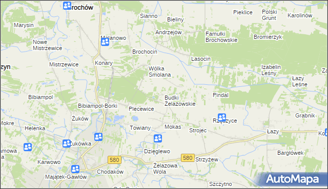 mapa Budki Żelazowskie, Budki Żelazowskie na mapie Targeo
