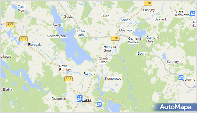 mapa Chudy Dwór, Chudy Dwór na mapie Targeo