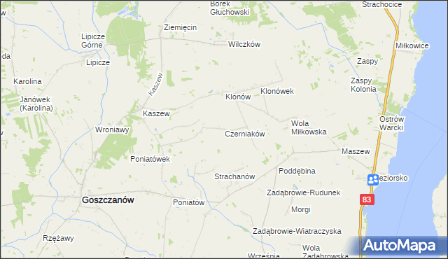 mapa Czerniaków, Czerniaków na mapie Targeo