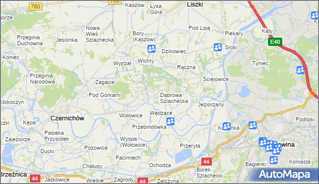 mapa Dąbrowa Szlachecka, Dąbrowa Szlachecka na mapie Targeo