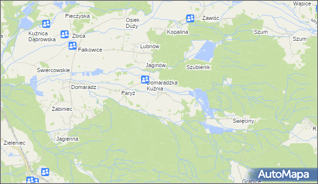 mapa Dąbrówka Dolna gmina Pokój, Dąbrówka Dolna gmina Pokój na mapie Targeo