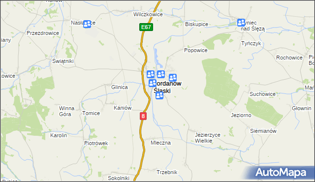 mapa Dankowice gmina Jordanów Śląski, Dankowice gmina Jordanów Śląski na mapie Targeo