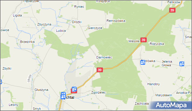 mapa Darnowiec, Darnowiec na mapie Targeo