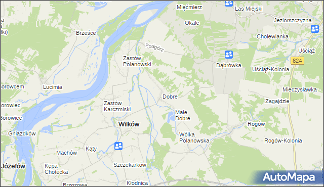 mapa Dobre gmina Wilków, Dobre gmina Wilków na mapie Targeo