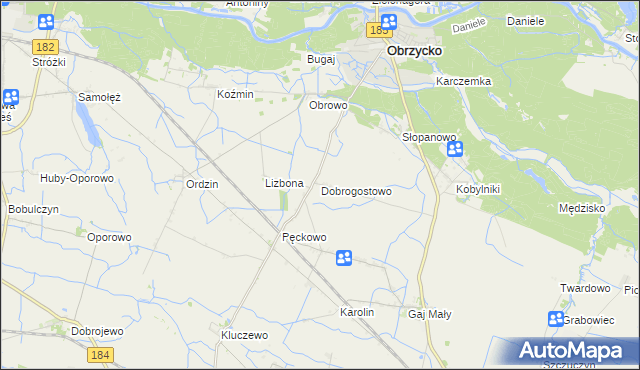 mapa Dobrogostowo, Dobrogostowo na mapie Targeo