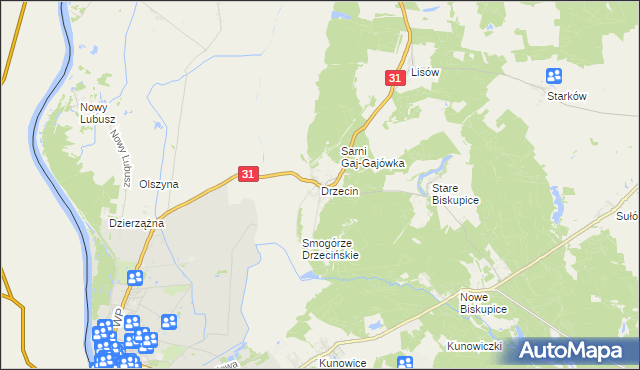 mapa Drzecin, Drzecin na mapie Targeo
