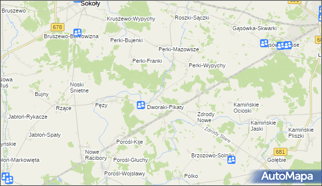 mapa Dworaki-Staśki, Dworaki-Staśki na mapie Targeo