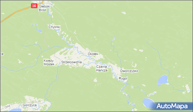 mapa Dworczysko Leśniczówka, Dworczysko Leśniczówka na mapie Targeo