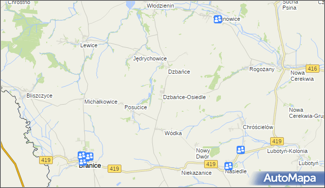 mapa Dzbańce-Osiedle, Dzbańce-Osiedle na mapie Targeo