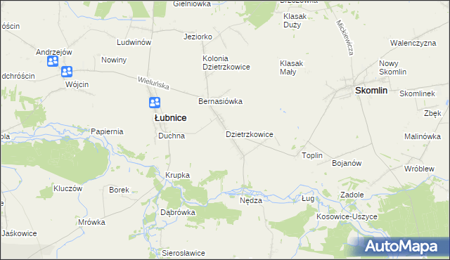 mapa Dzietrzkowice, Dzietrzkowice na mapie Targeo