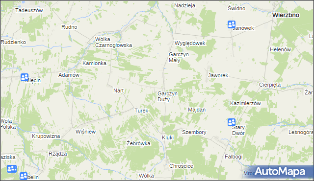 mapa Garczyn Duży, Garczyn Duży na mapie Targeo