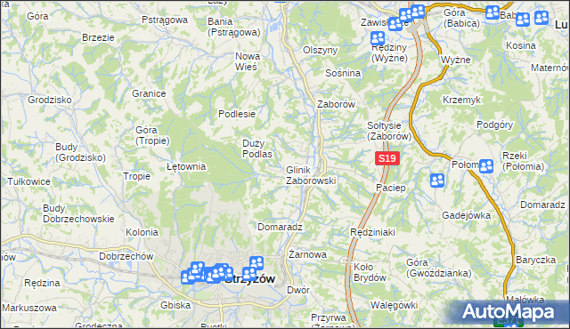 mapa Glinik Zaborowski, Glinik Zaborowski na mapie Targeo