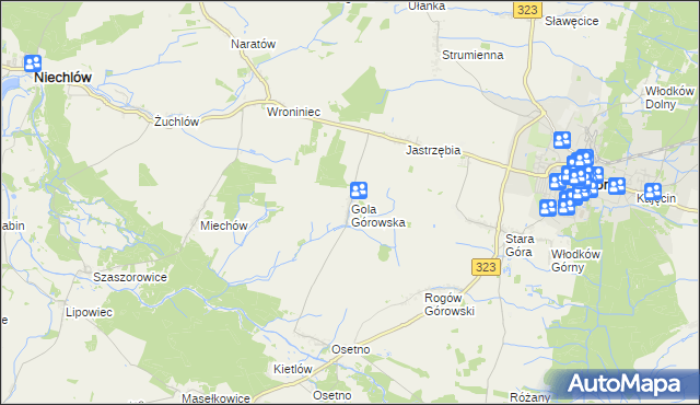 mapa Gola Górowska, Gola Górowska na mapie Targeo