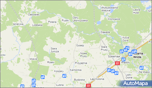 mapa Gotelp, Gotelp na mapie Targeo