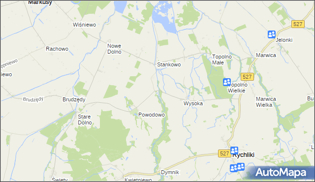 mapa Grądowy Młyn, Grądowy Młyn na mapie Targeo