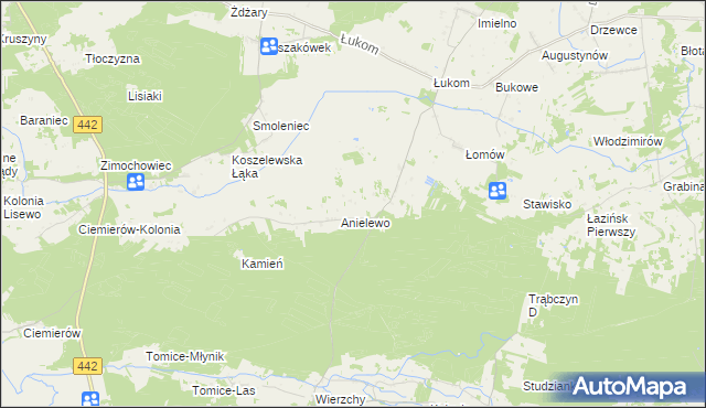 mapa Grądzeń, Grądzeń na mapie Targeo